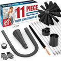 Dryer Vent Cleaner Kit with 30 Feet Brush, Black Vacuum Attachment Q399556